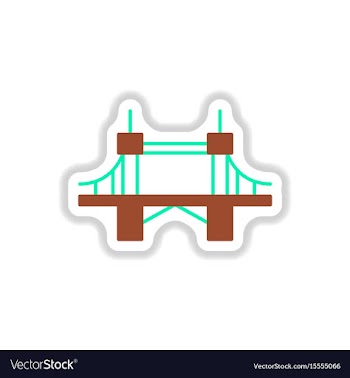 In paper sticker style metal vector image