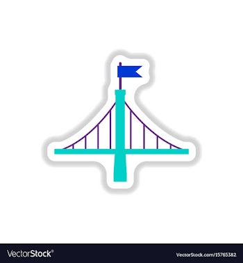 In paper sticker style metal vector image