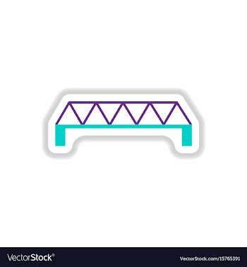 In paper sticker style metal vector image