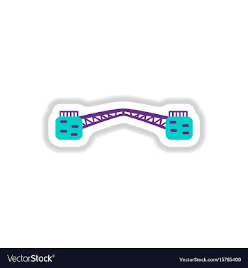 In paper sticker style metal vector image