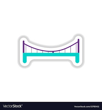 In paper sticker style metal vector image