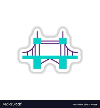 In paper sticker style metal vector image