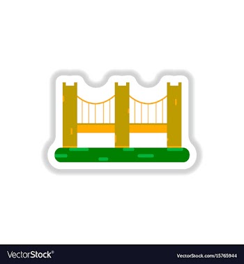 In paper sticker style metal vector image