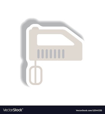 In paper sticker style mixer vector image