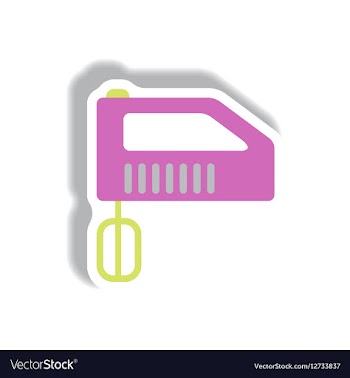 In paper sticker style mixer vector image