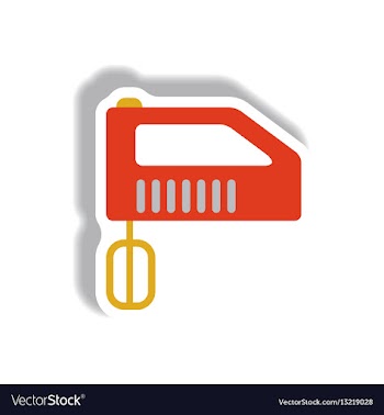 In paper sticker style mixer vector image