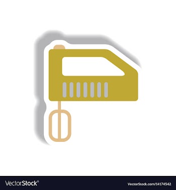 In paper sticker style mixer vector image