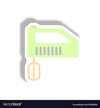 In paper sticker style mixer vector image
