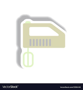 In paper sticker style mixer vector image