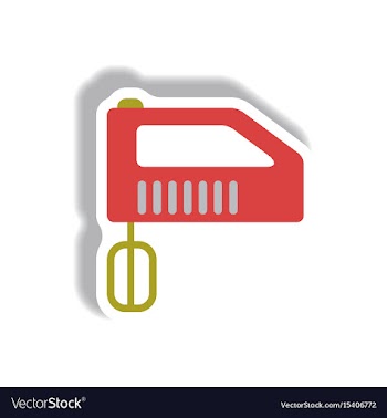In paper sticker style mixer vector image