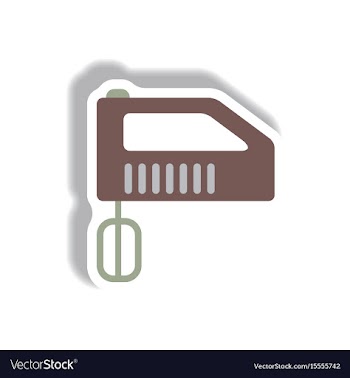 In paper sticker style mixer vector image