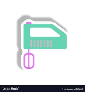 In paper sticker style mixer vector image