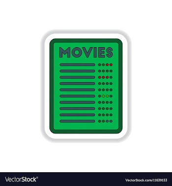 In paper sticker style moive vector image