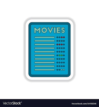In paper sticker style moive vector image