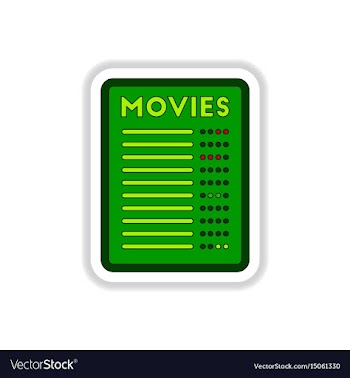 In paper sticker style moive vector image