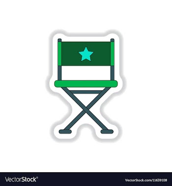 In paper sticker style Movie vector image