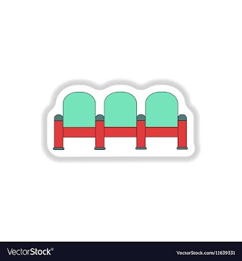 In paper sticker style Movie vector image