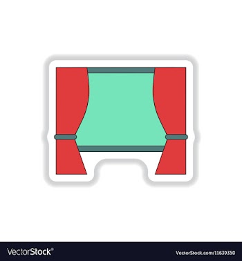 In paper sticker style movie vector image