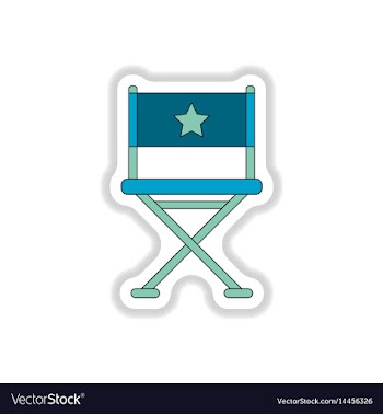 In paper sticker style movie vector image