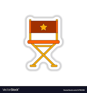 In paper sticker style movie vector image