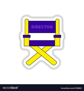 In paper sticker style movie vector image