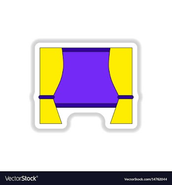 In paper sticker style movie vector image