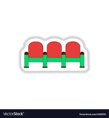 In paper sticker style movie vector image