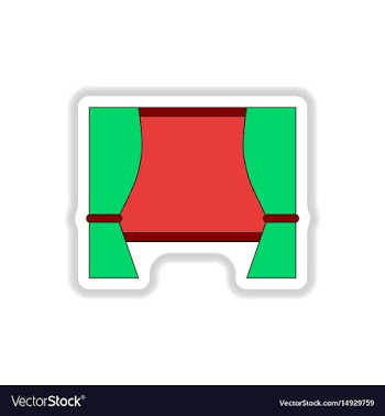 In paper sticker style movie vector image