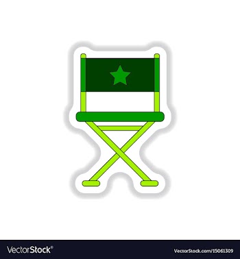 In paper sticker style movie vector image