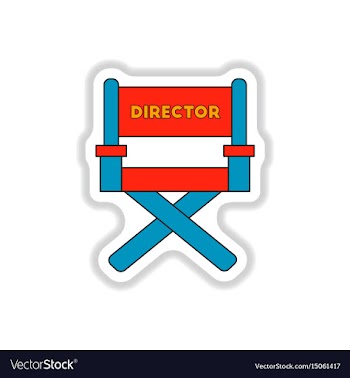 In paper sticker style movie vector image