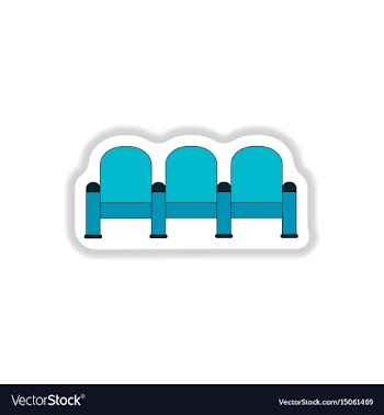 In paper sticker style movie vector image