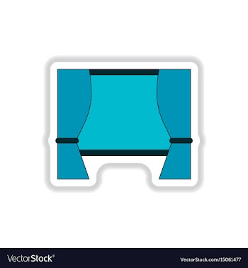 In paper sticker style movie vector image