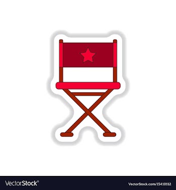 In paper sticker style movie vector image
