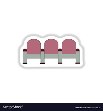 In paper sticker style movie vector image