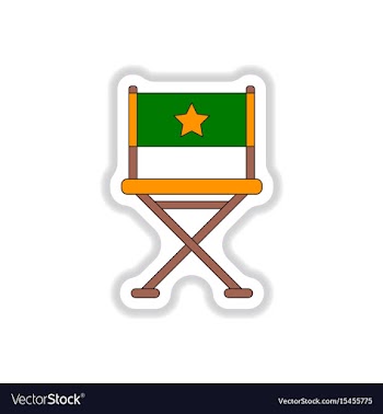 In paper sticker style movie vector image