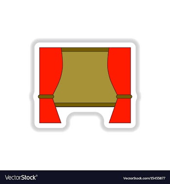 In paper sticker style movie vector image