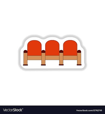 In paper sticker style movie vector image