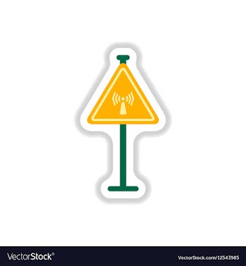 In paper sticker style network vector image