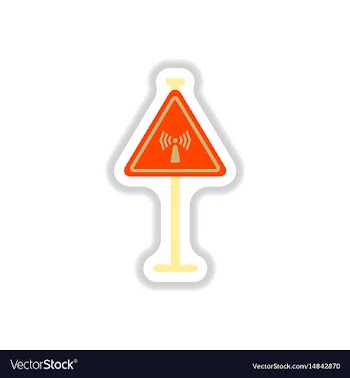 In paper sticker style network vector image