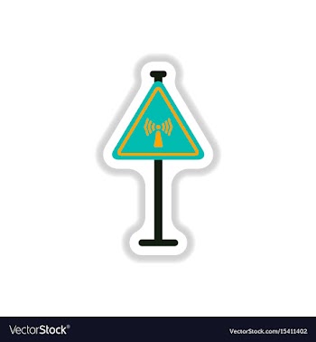 In paper sticker style network vector image