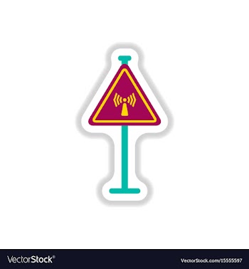 In paper sticker style network vector image
