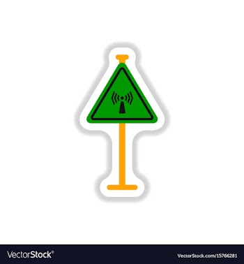 In paper sticker style network vector image
