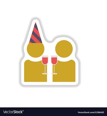 In paper sticker style New vector image
