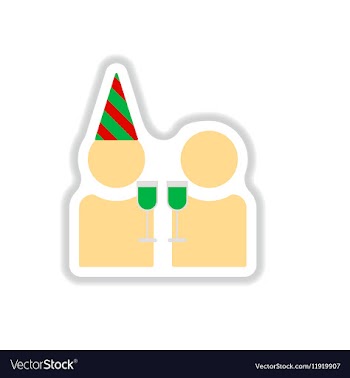 In paper sticker style New vector image