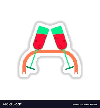 In paper sticker style new vector image