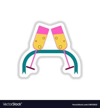 In paper sticker style new vector image