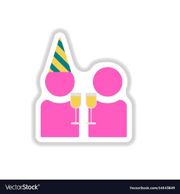 In paper sticker style new vector image