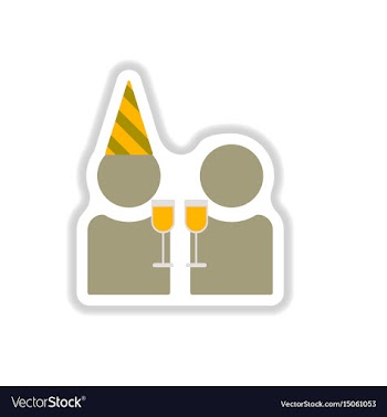 In paper sticker style new vector image