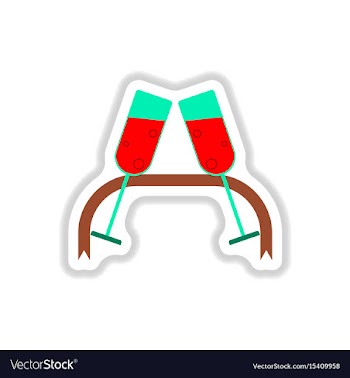 In paper sticker style new vector image