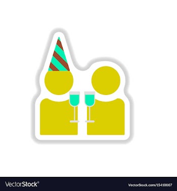 In paper sticker style new vector image